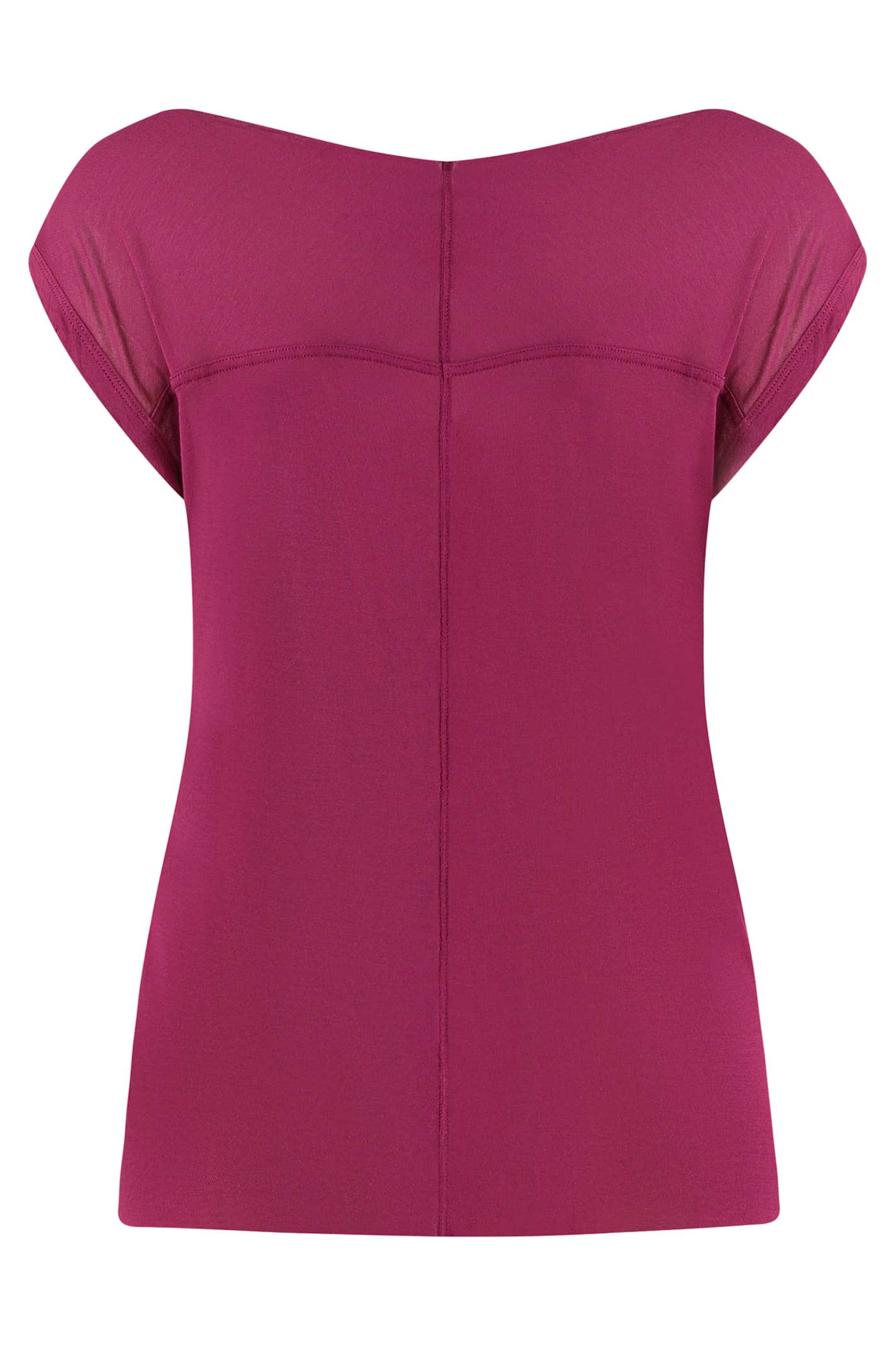 Rick Owens Viscose Blend T-shirt In Fuchsia