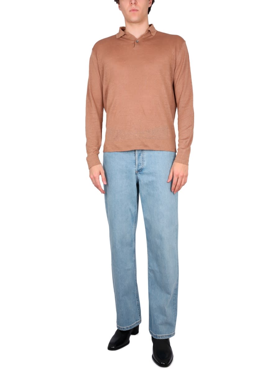 Ballantyne Regular Fit Polo Shirt In Beige