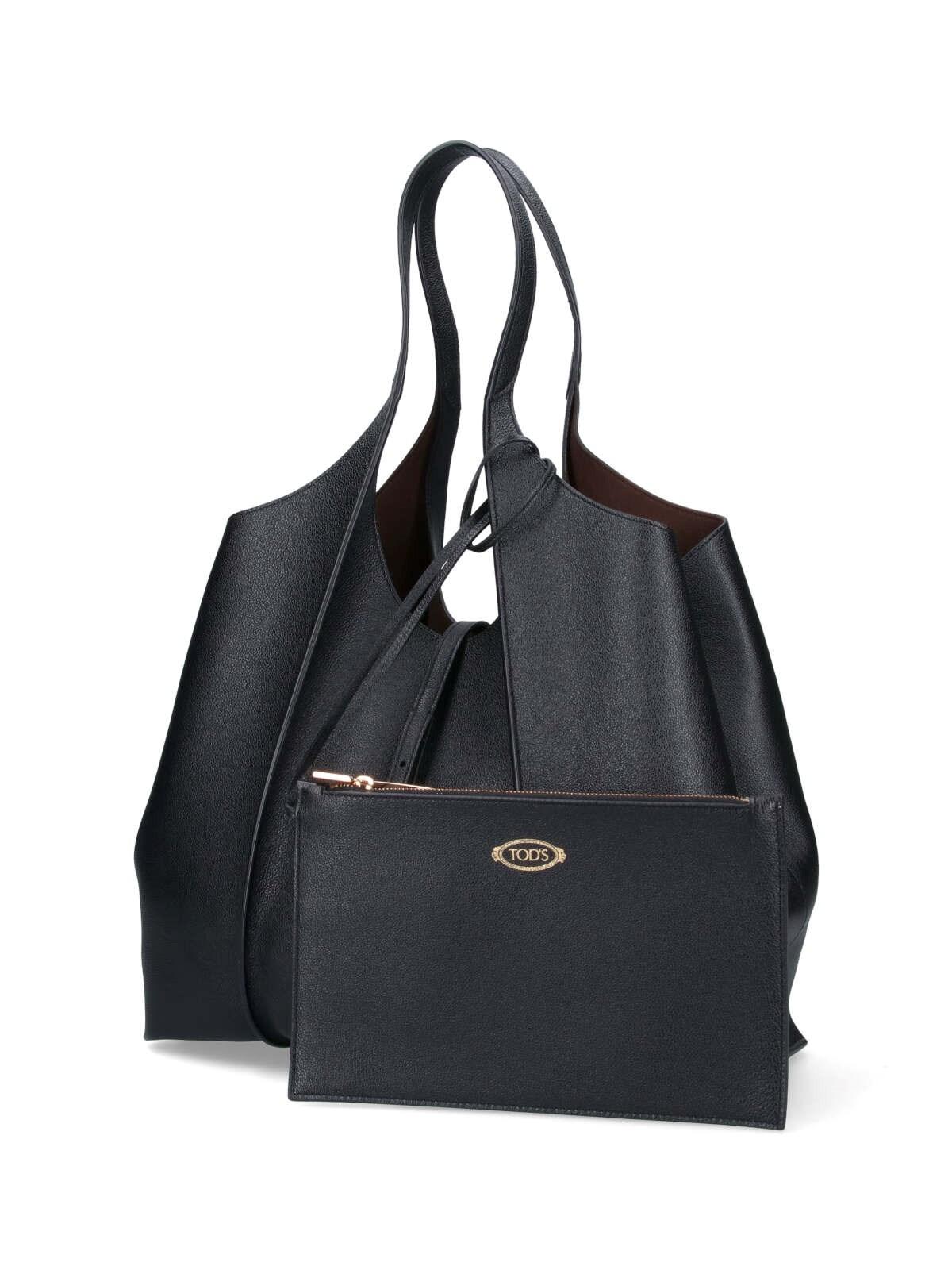 Shop Tod's T-timeless Tote Bag In Black