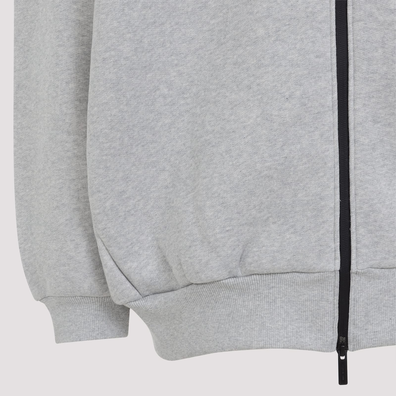 Fear Of God Relaxed Fit Grey Sweatshirt With Zip-up Front In Gray