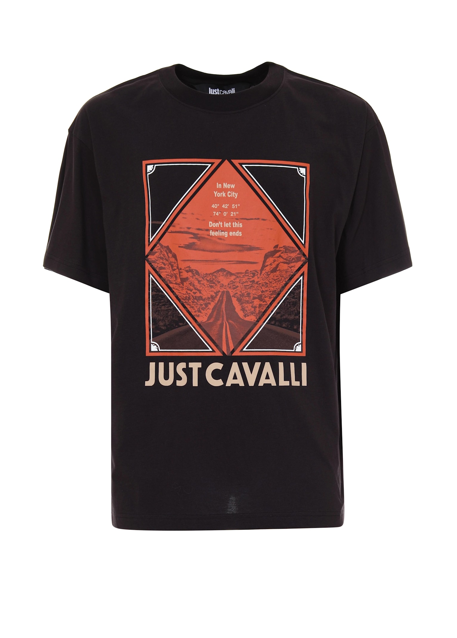 Just Cavalli Graphic-print T-shirt In Black