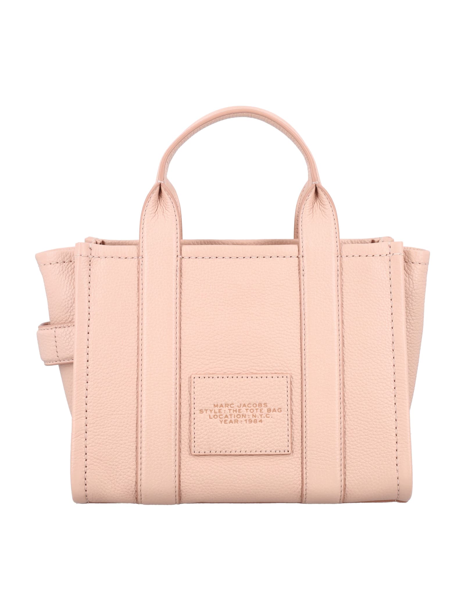 Marc Jacobs The Mini Tote Leather Bag In Pink
