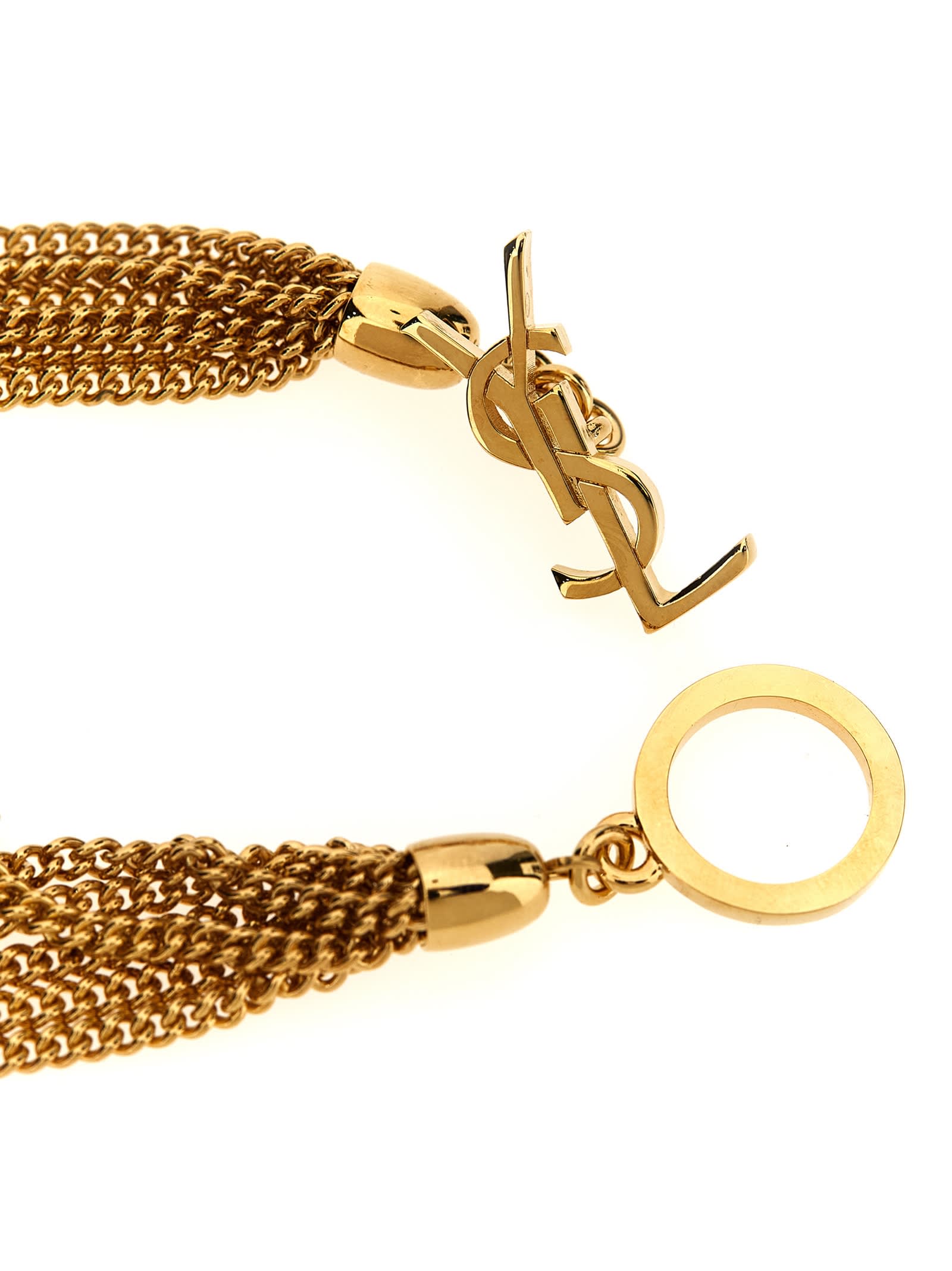 Saint Laurent Cassandre Bracelet In Gold