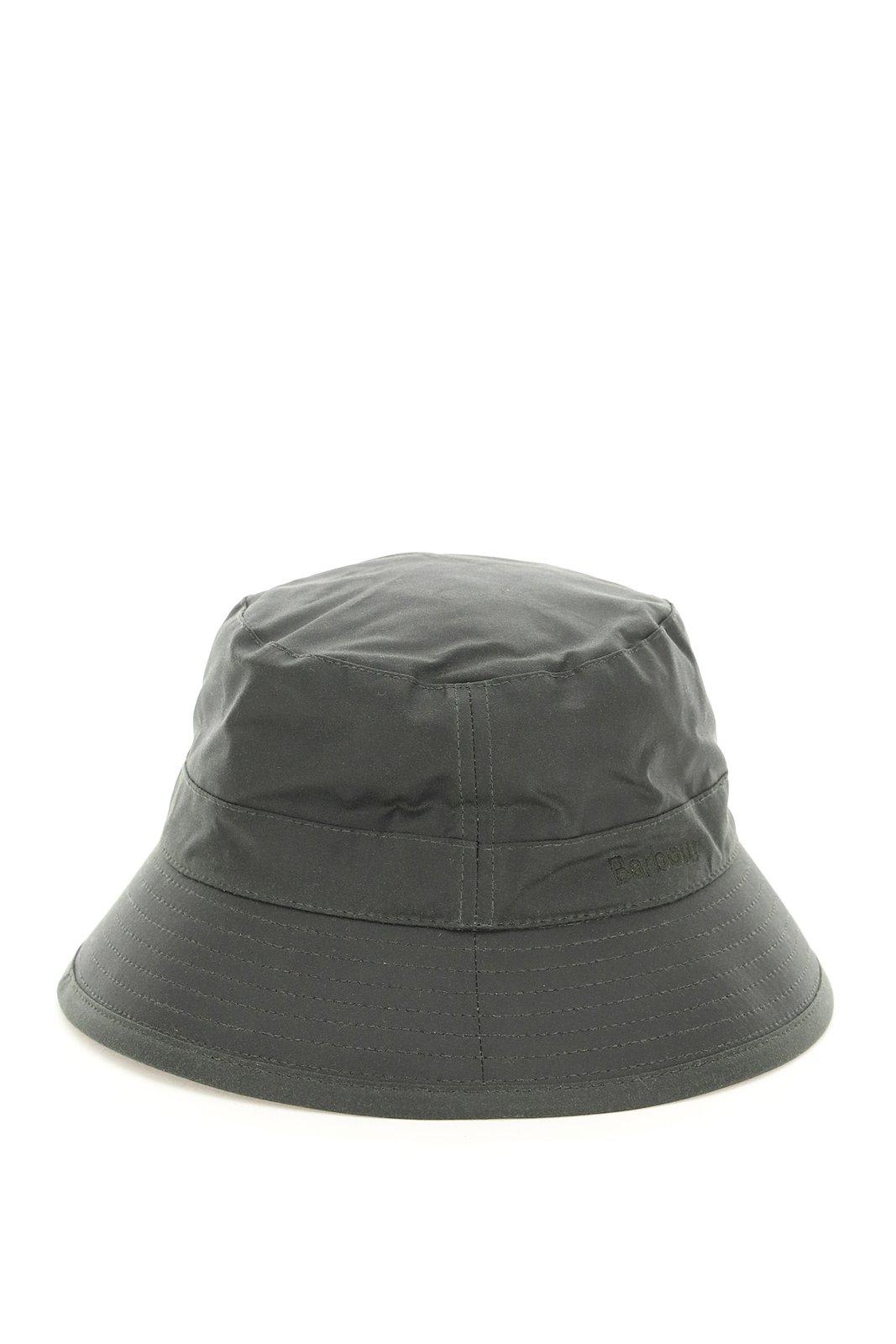 Shop Barbour Waxed Bucket Hat In Sage