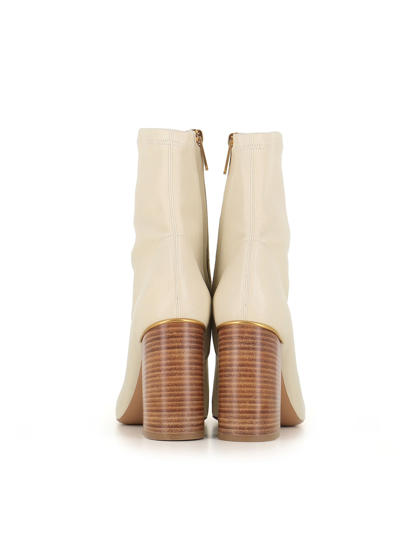 Shop Chloé Ankle-boot In Beige