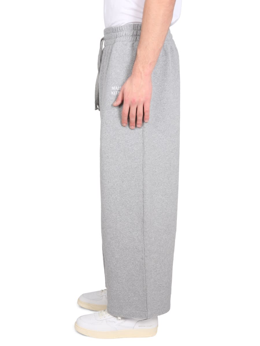 Shop Maison Kitsuné Japanese Fleece Jog Pants In Grey