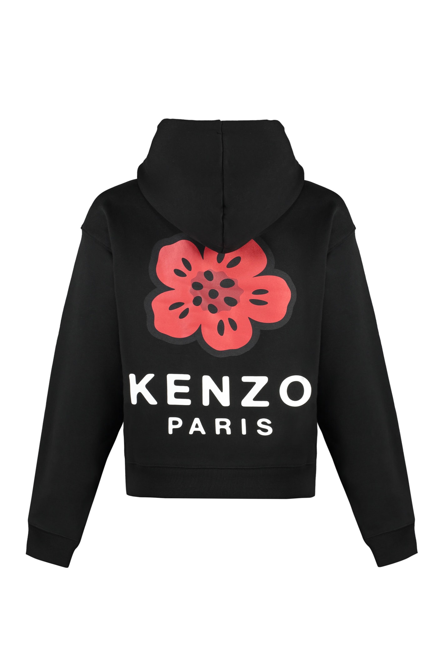 Shop Kenzo Cotton Hoodie In Black