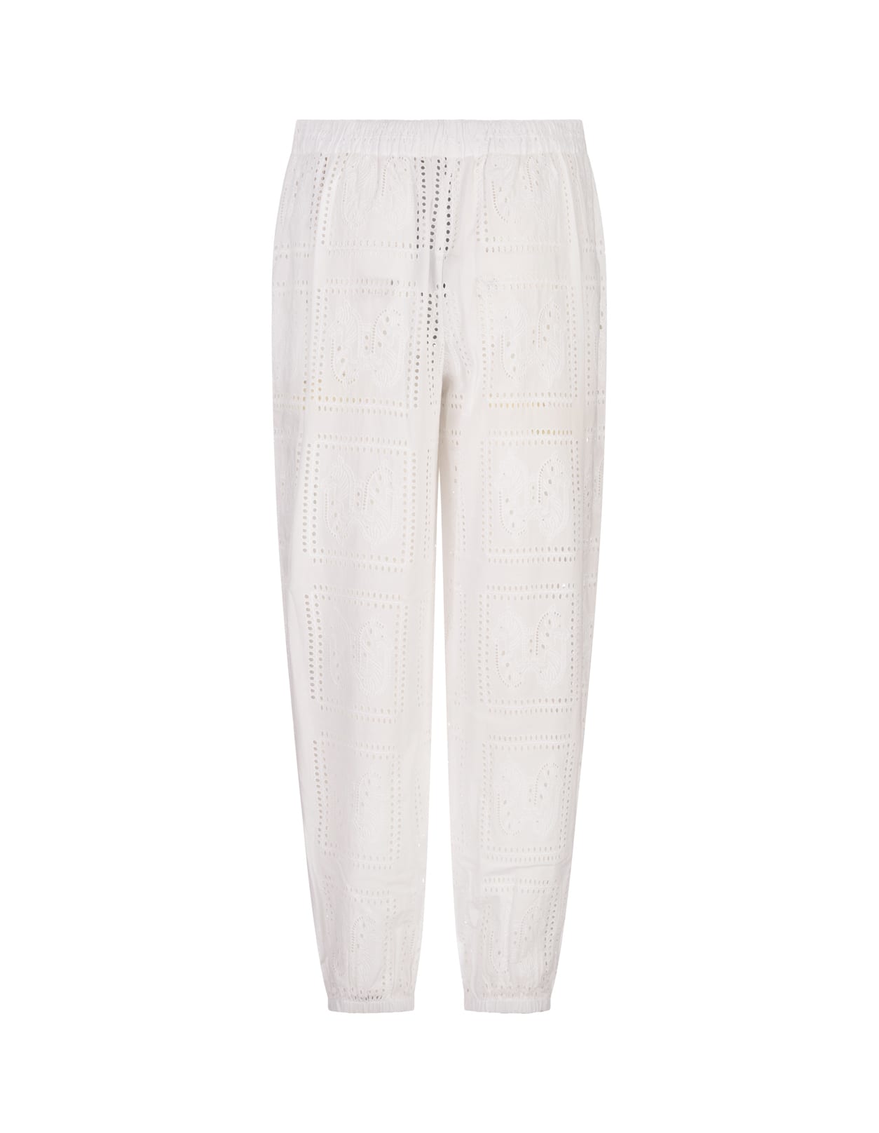 Shop Tory Burch White Lace Beach Trousers