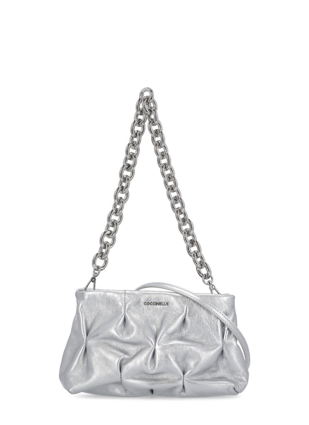 Coccinelle Ophelie Goodie Shoulder Bag In Silver | ModeSens