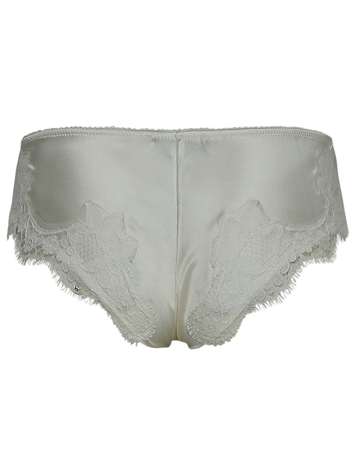 Shop Dolce & Gabbana White Silk Blend Briefs