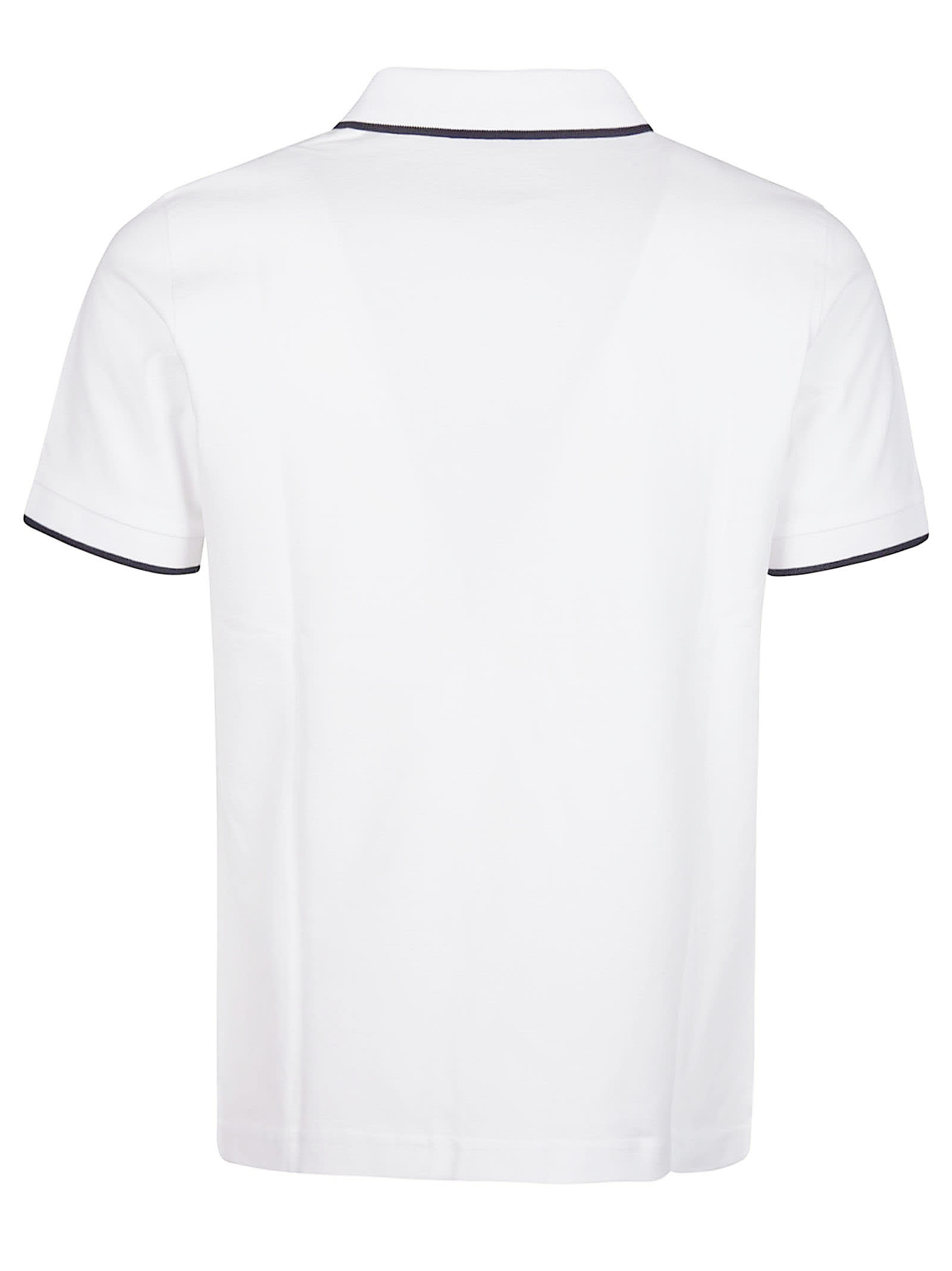 Shop Fay Piquet Stretch Contry Club Polo Shirt In Bianco