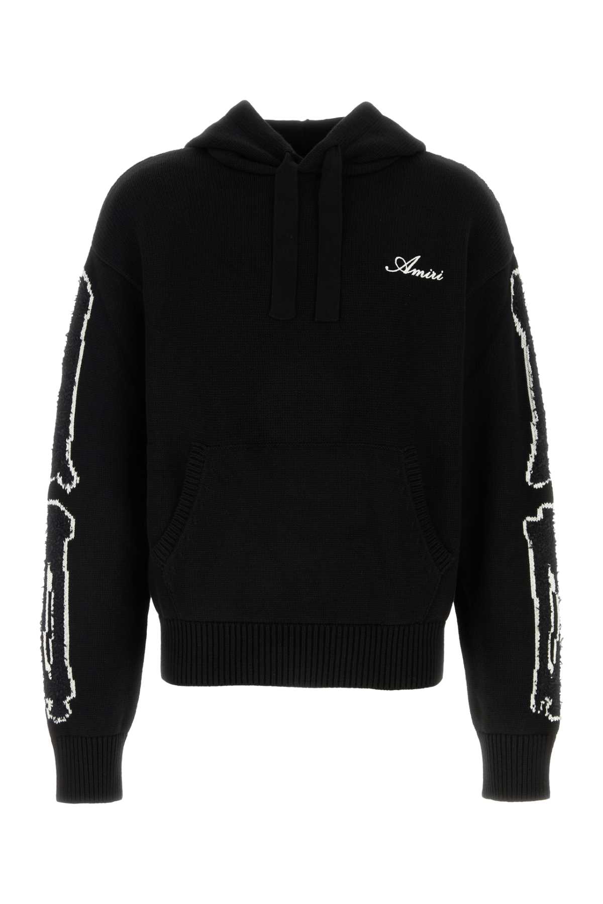 Black Cotton Blend Sweatshirt