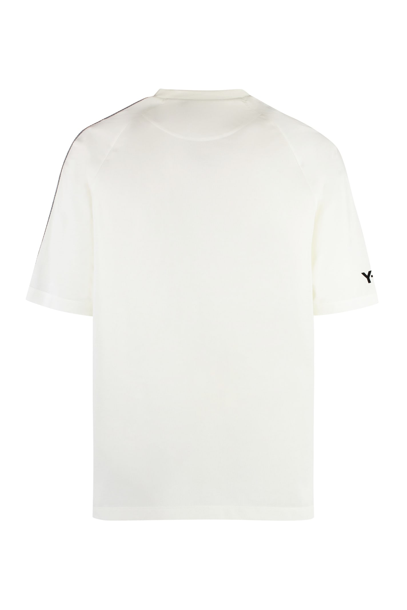 Shop Y-3 Cotton Crew-neck T-shirt In White