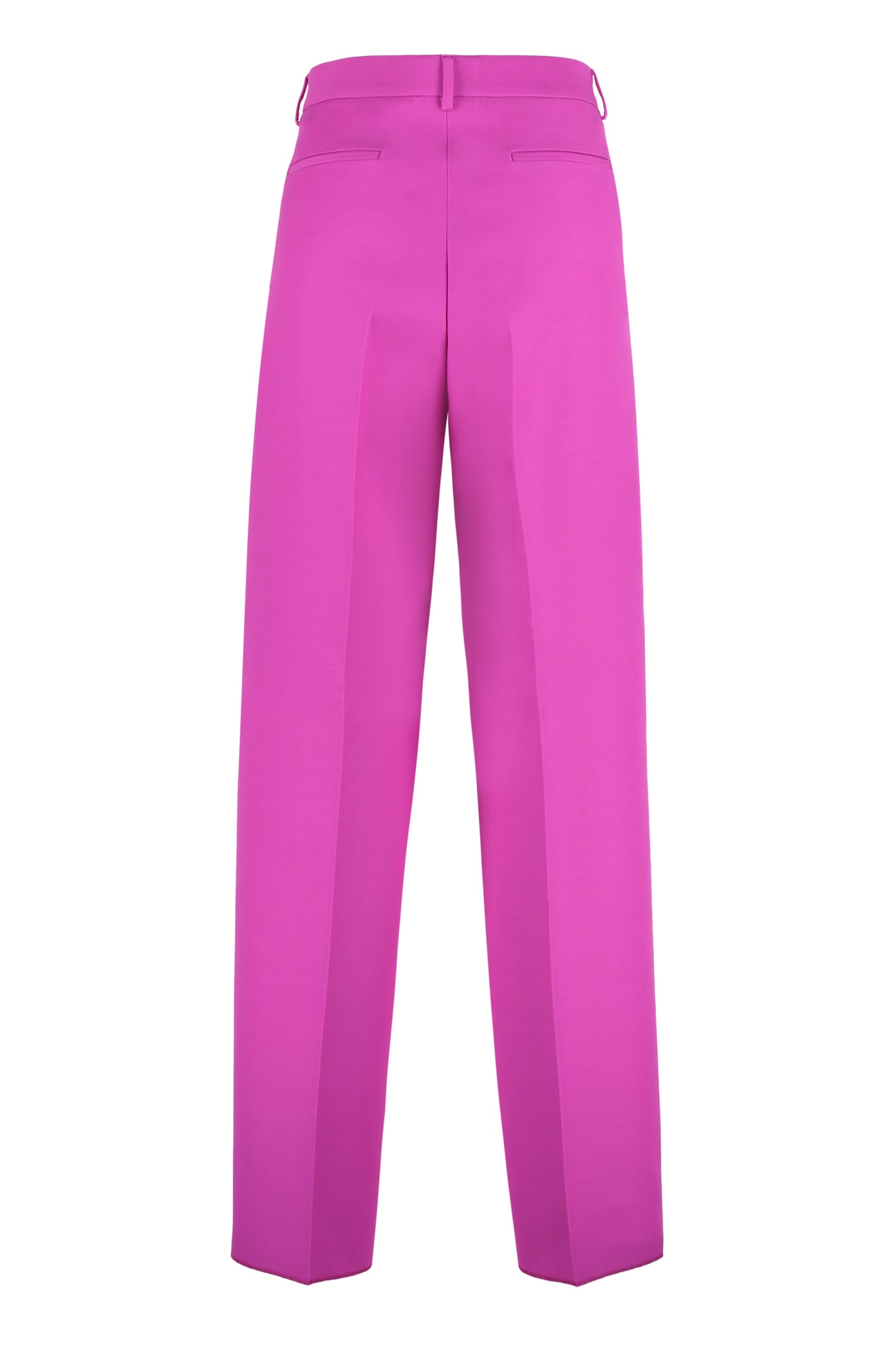 Shop Valentino Tailored Wool Trousers In Pp Pink