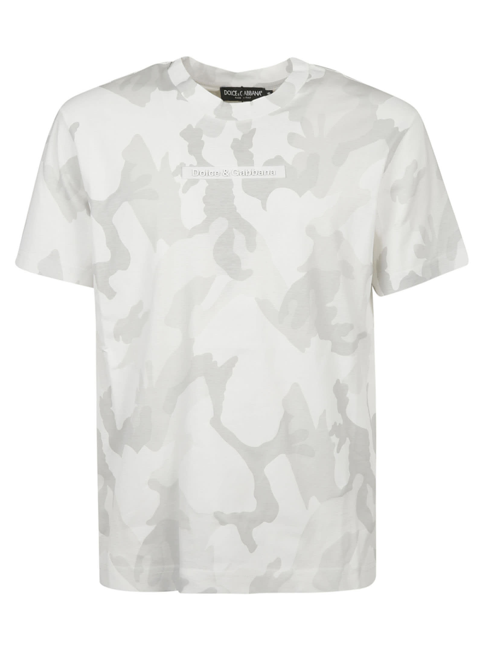 Dolce & Gabbana T-shirt - White/Grey Camouflage » Fast Shipping