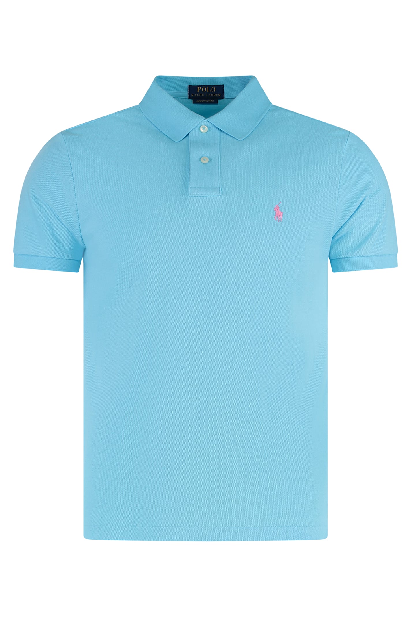 Ralph Lauren Cotton-piqué Polo Shirt In Blue