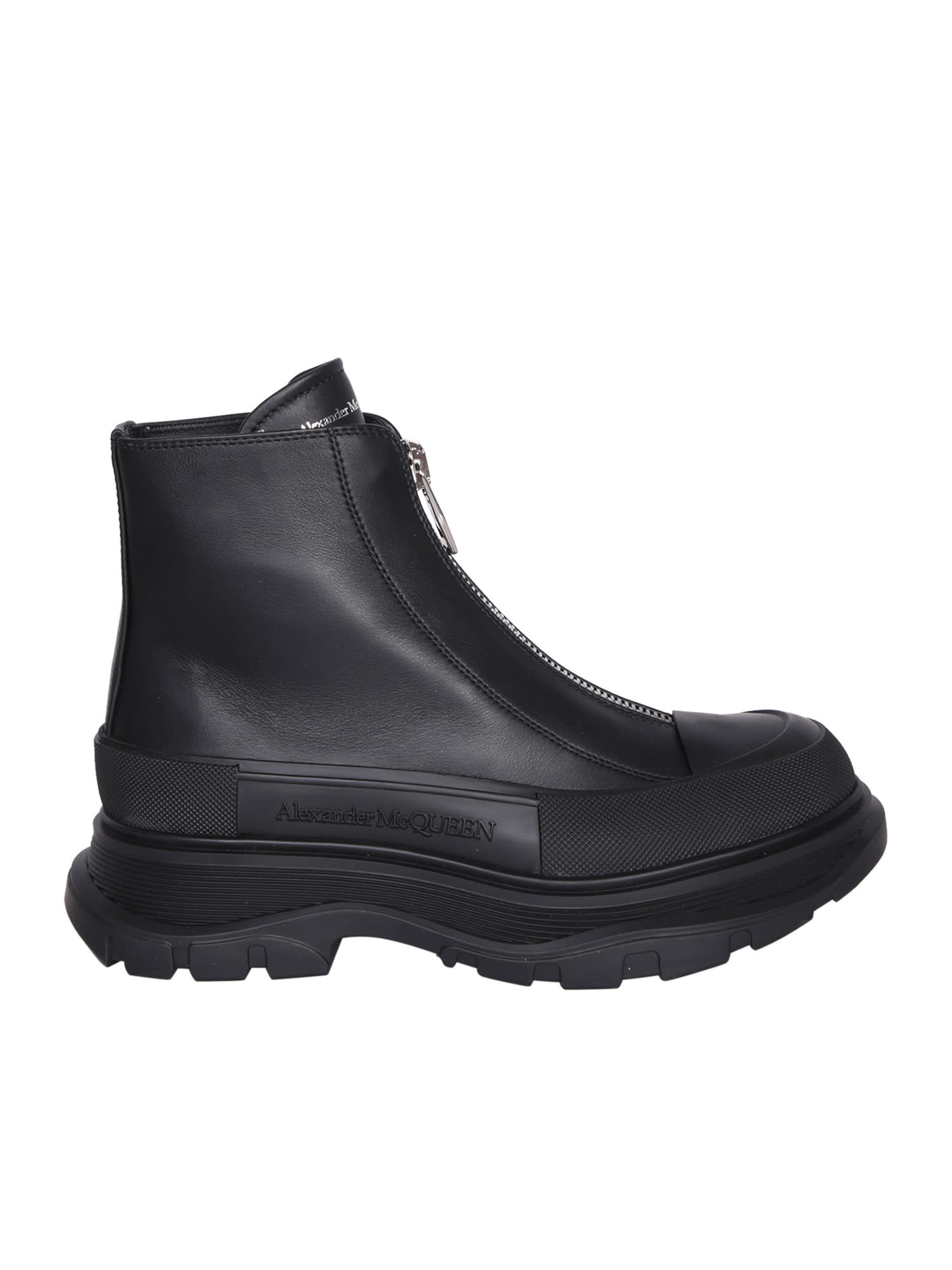 Alexander Mcqueen Tread Slick Boots In Black