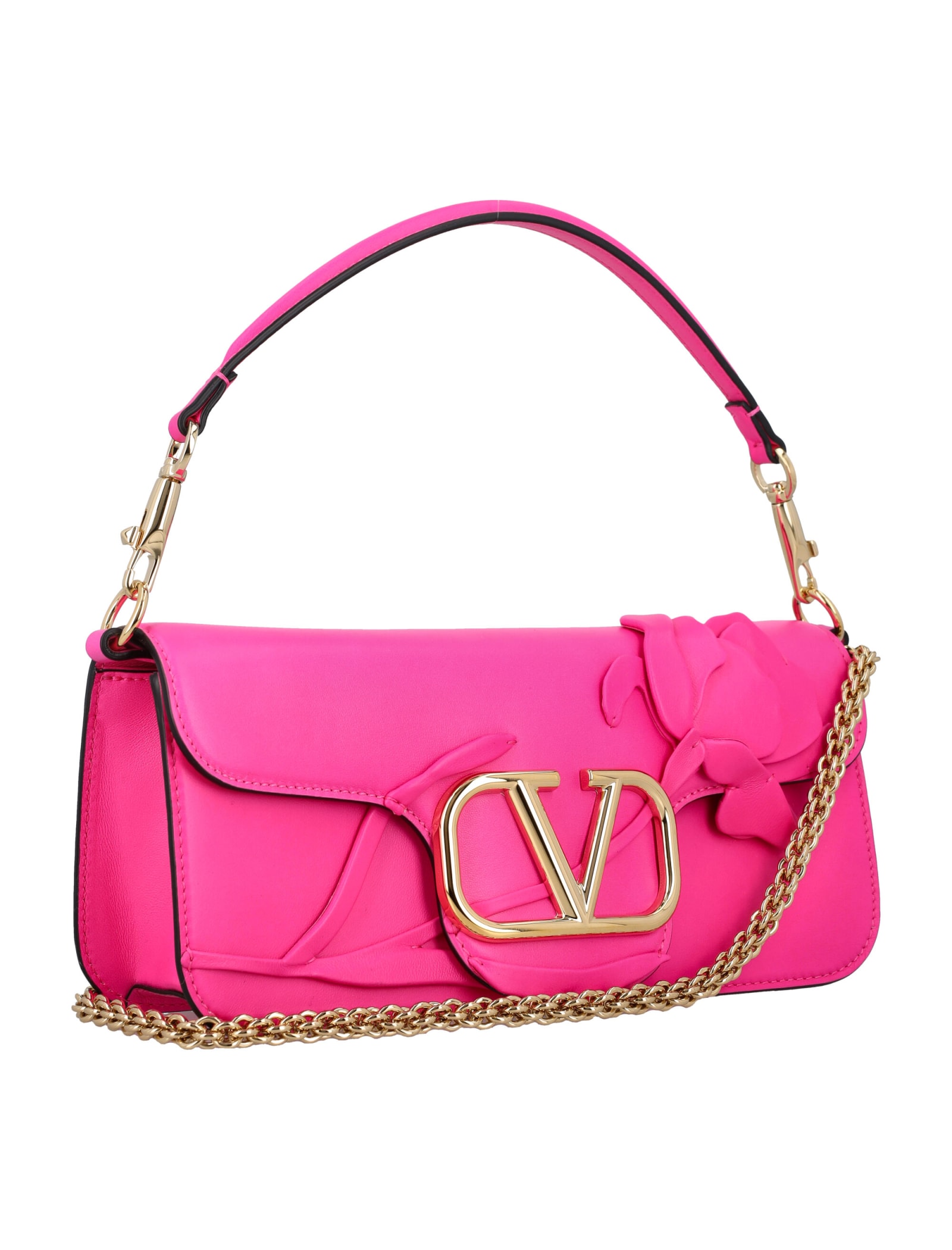 Shop Valentino Locò Shoulder Bag In Pink Pp