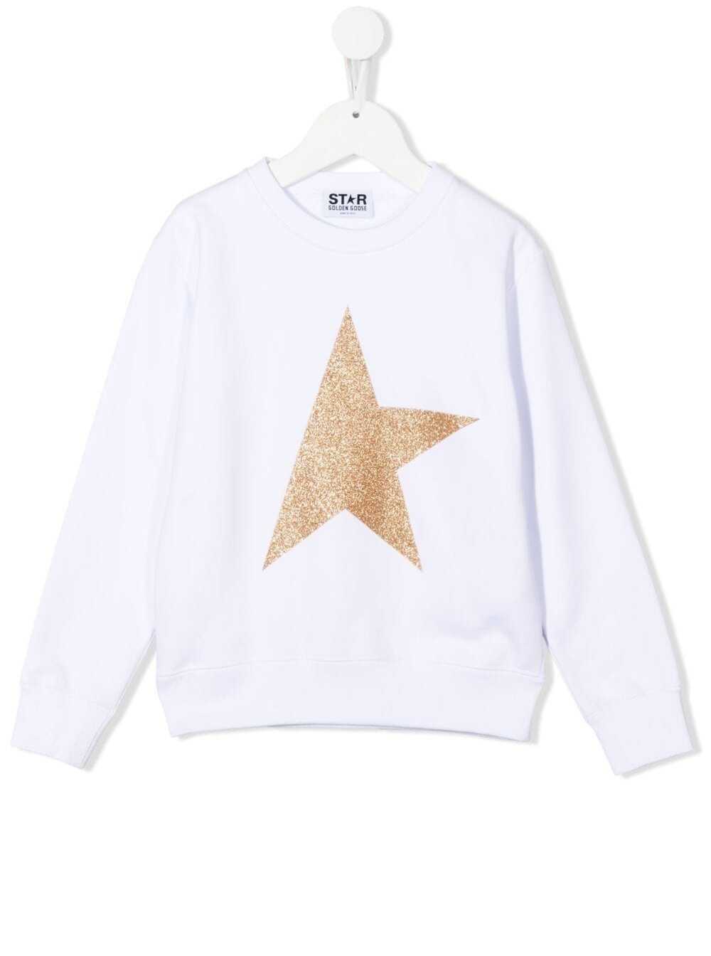 Golden Goose Star Crewneck Sweatshirt Glitter Big Star Printed