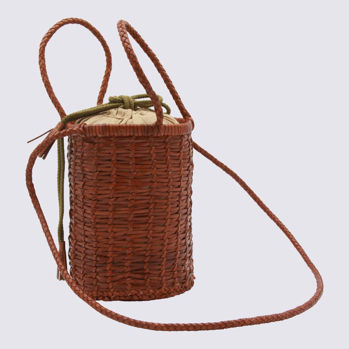 Dragon Diffusion Brown Leather Satchel In Brown