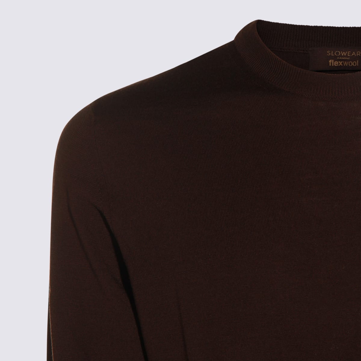 Zanone Long Sleeve Crew Neck Knit Sweater In Black