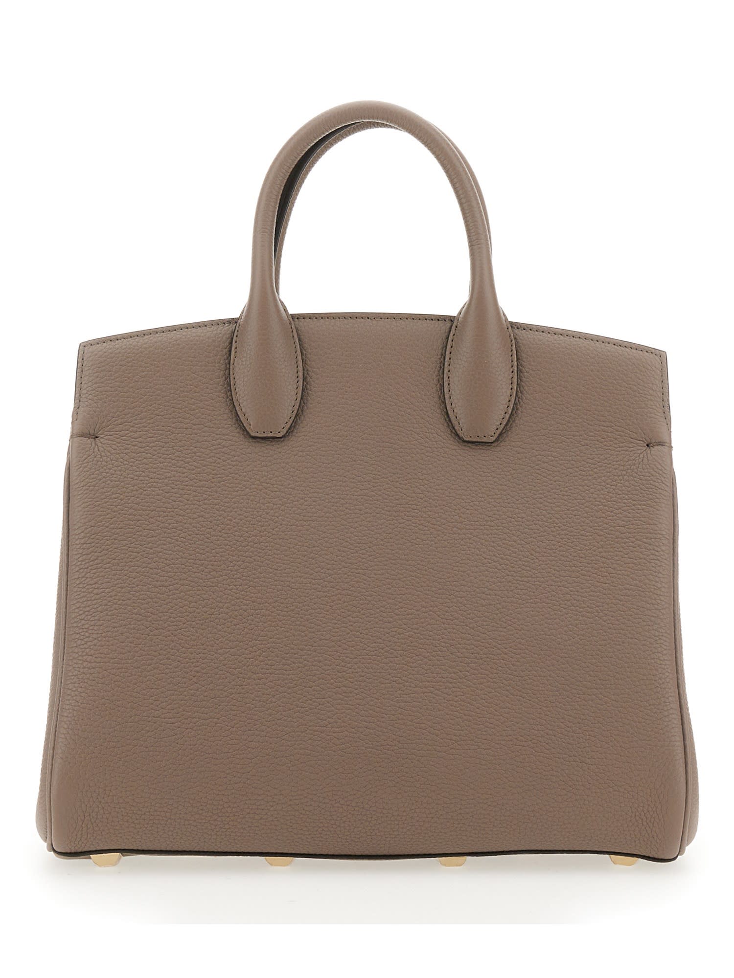 Shop Ferragamo Study Bag Small In Caraway Seed