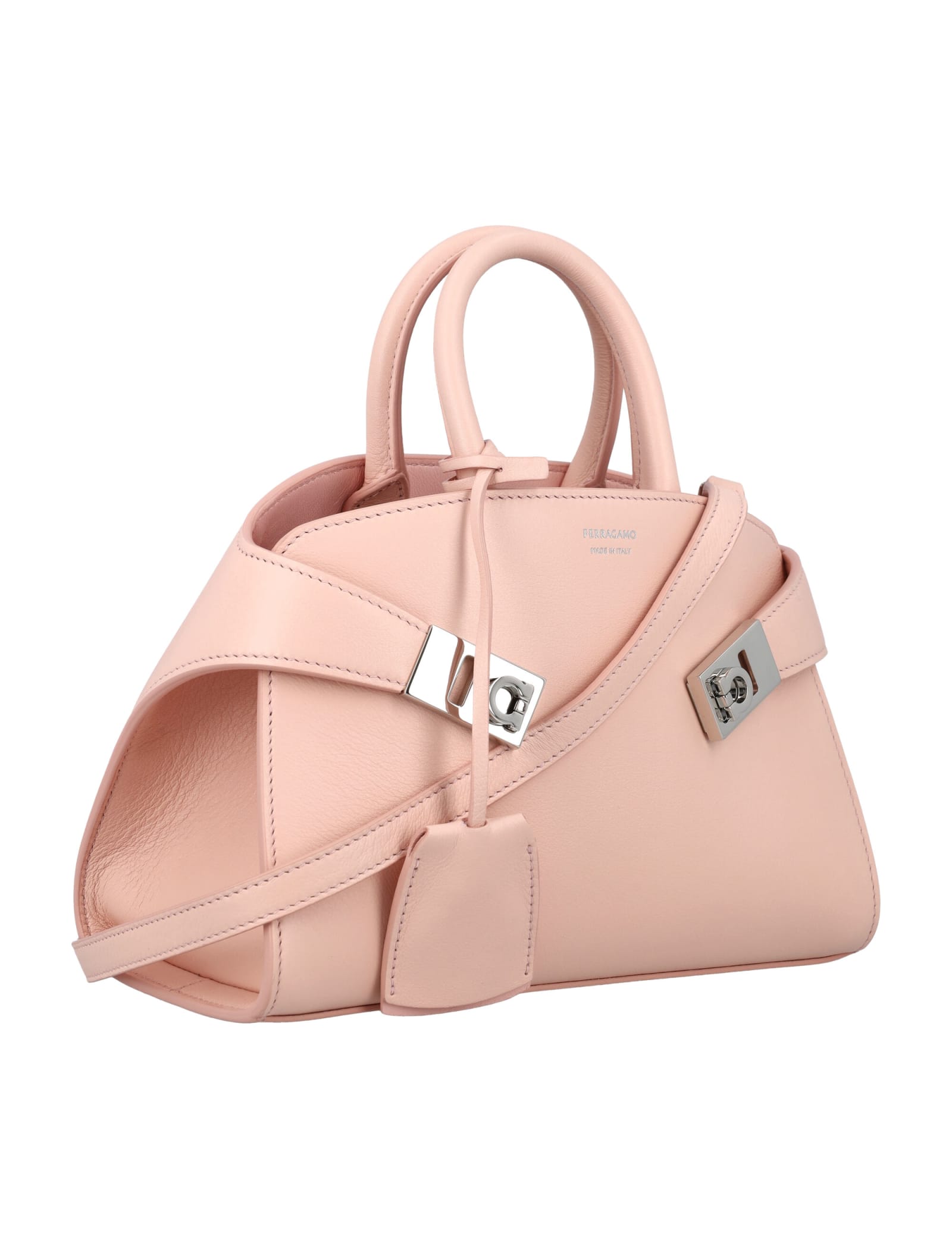 Shop Ferragamo Hug Mini Handbag In Nylund Pink || Nylund Pink