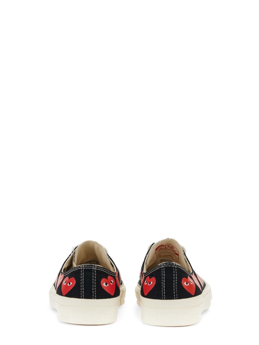 Shop Comme Des Garçons Play Multi Heart Sneaker In Black