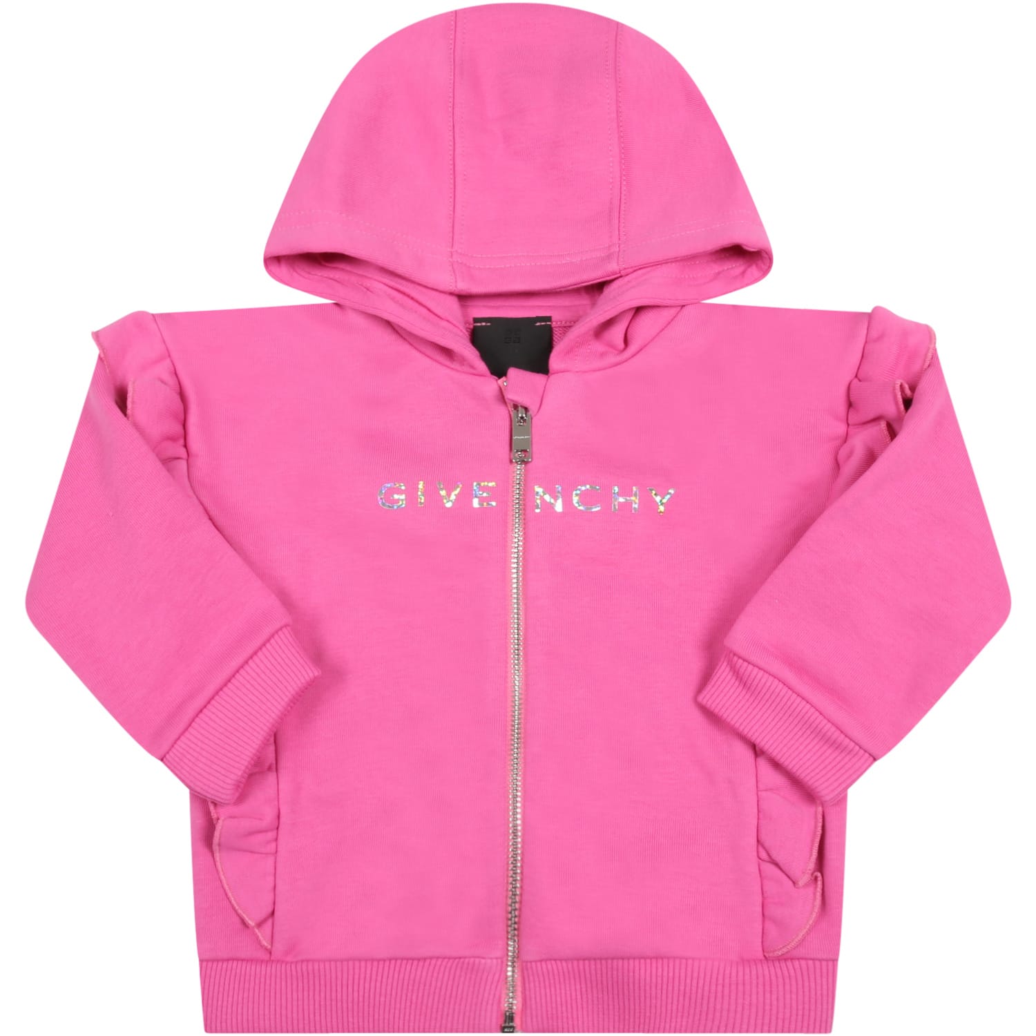 Givenchy Fuchsia Sweatshirt For Baby Girl With Logo