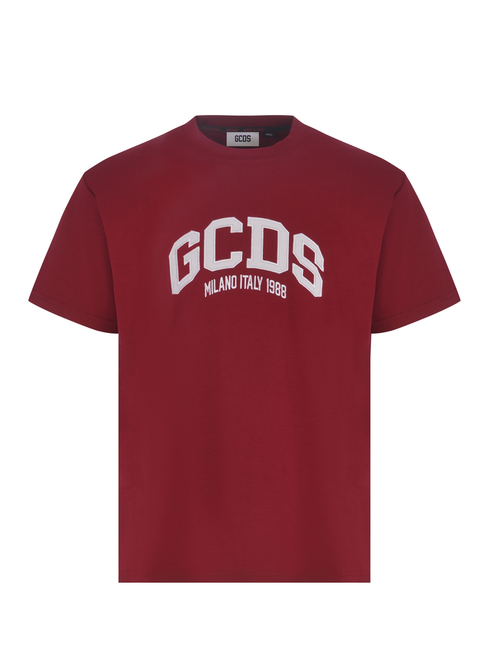 Shop Gcds T-shirt  Made Of Cotton In Bordeau