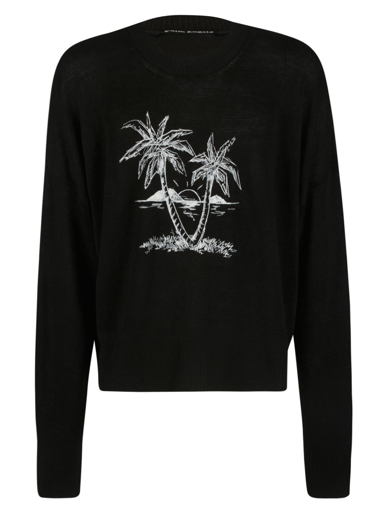 Palm Angels Sunset Palms Cropped Sweater