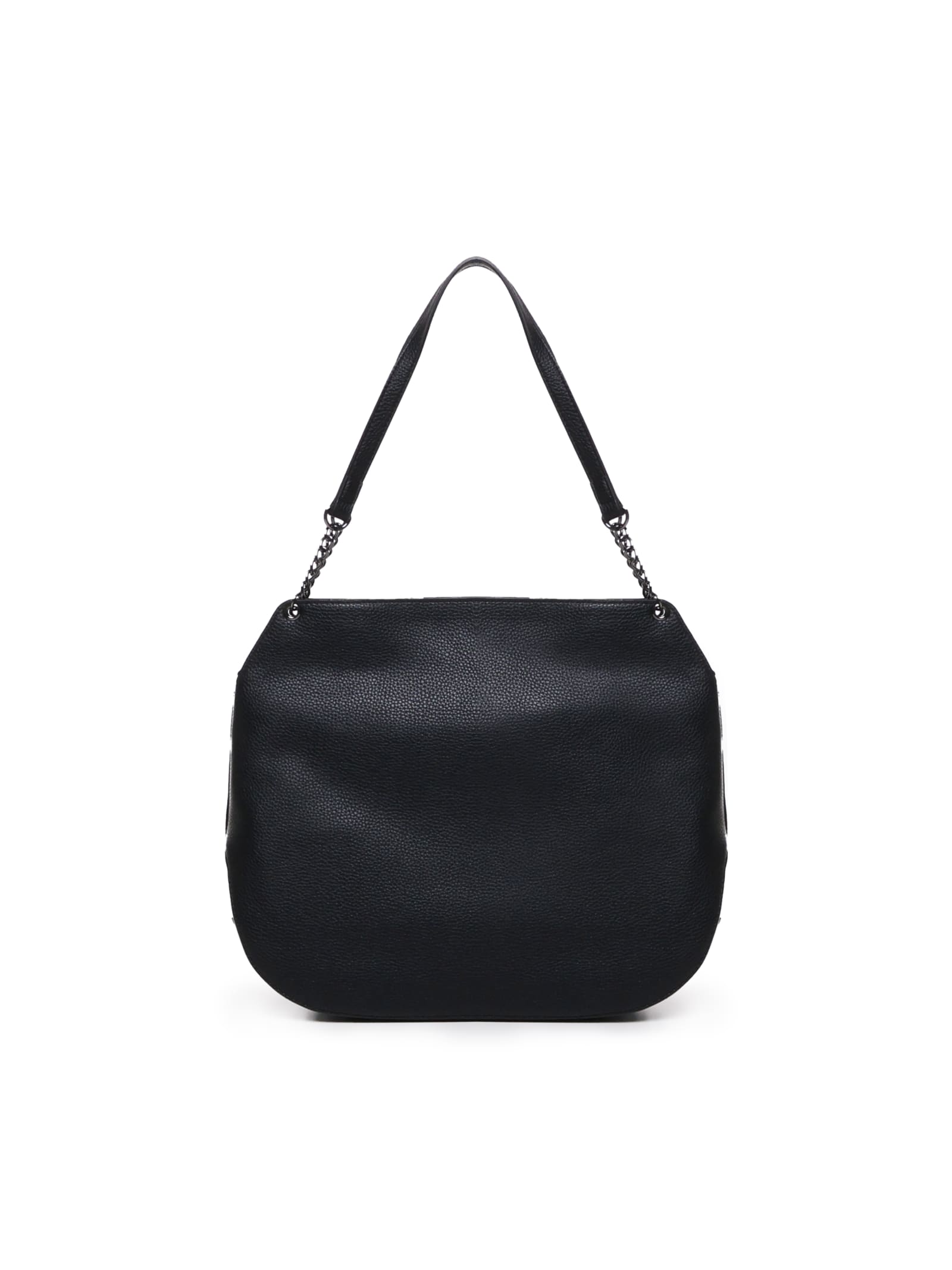 Shop Love Moschino Rounded Shoulder Bag In Black