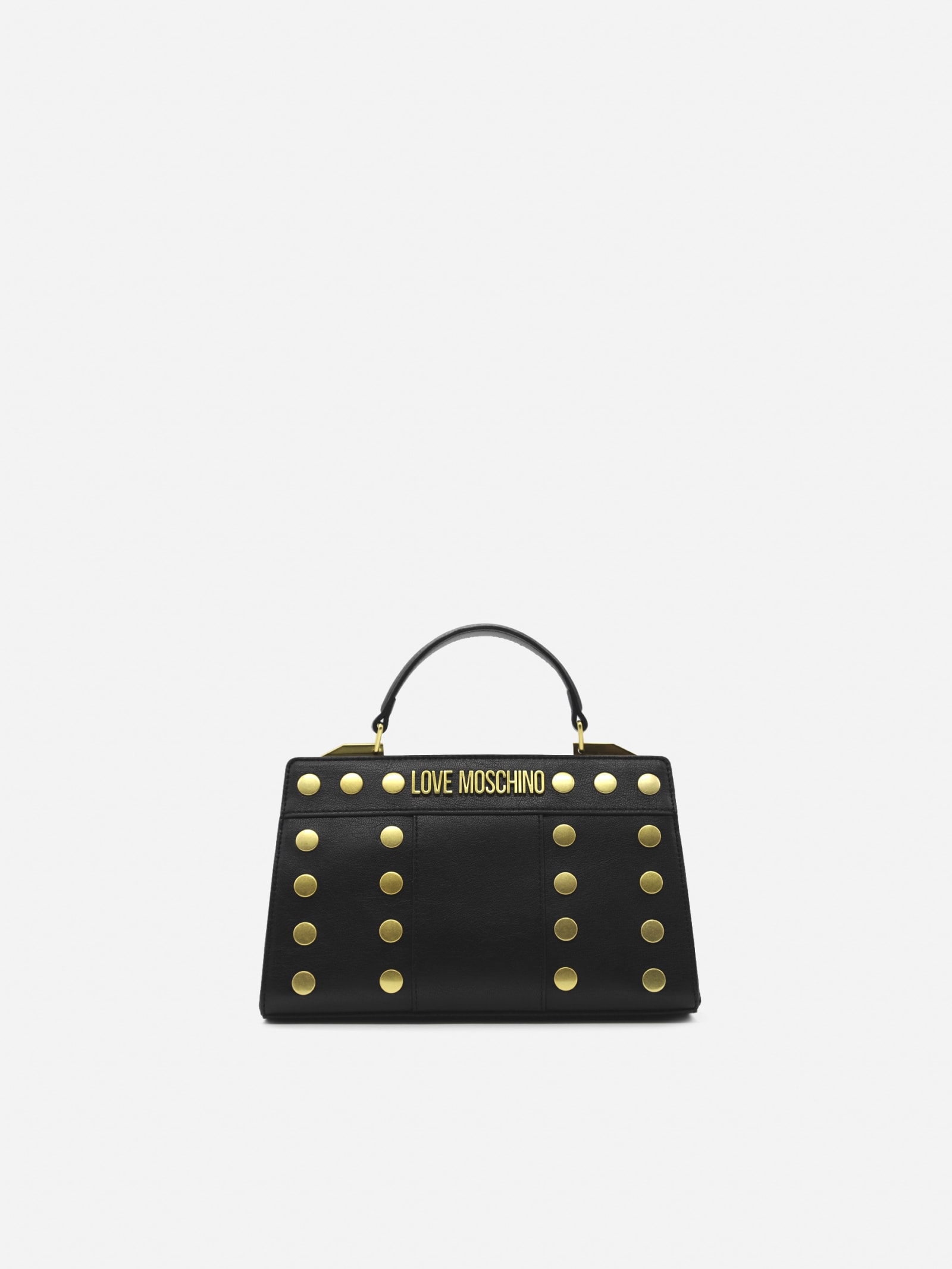 Love Moschino Handbag With Contrasting Studs Detail
