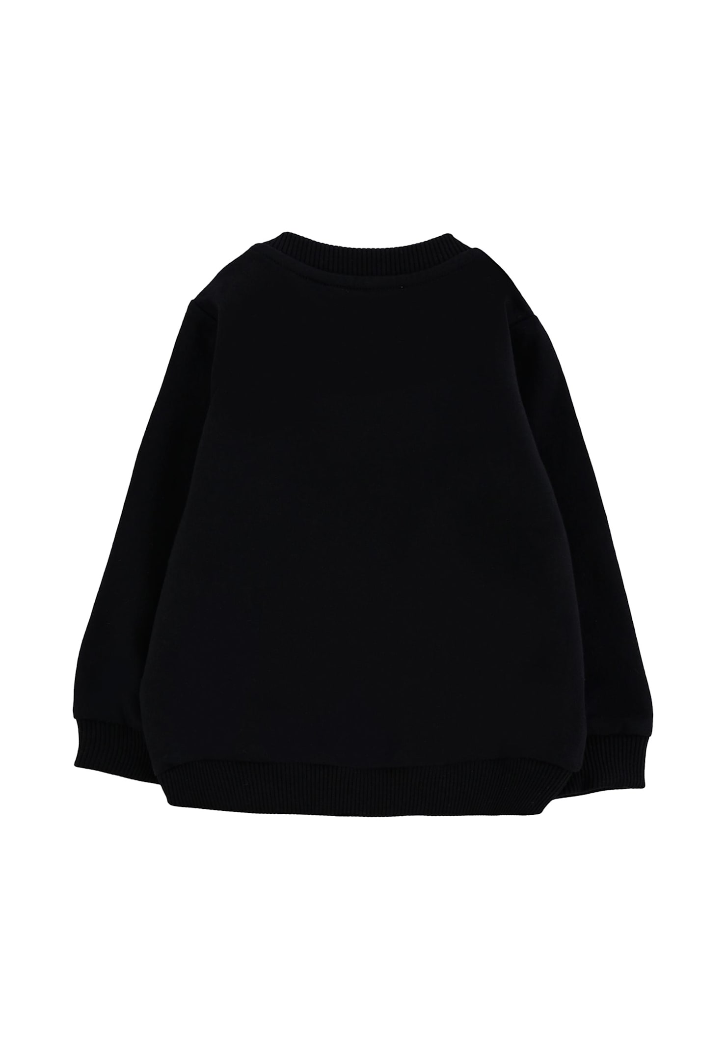 Moschino Black Sweatshirt For Babykids With Teddy Bear In Black