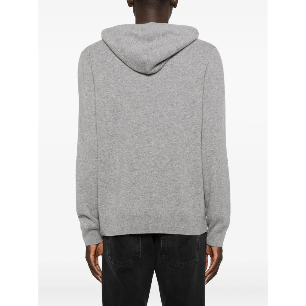 7 For All Mankind Cashmere Drawstring Hoodie In Gray