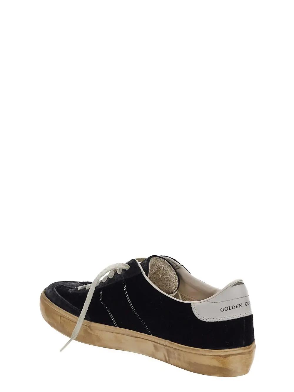 Shop Golden Goose Soul Star Sneakers In Black/milk