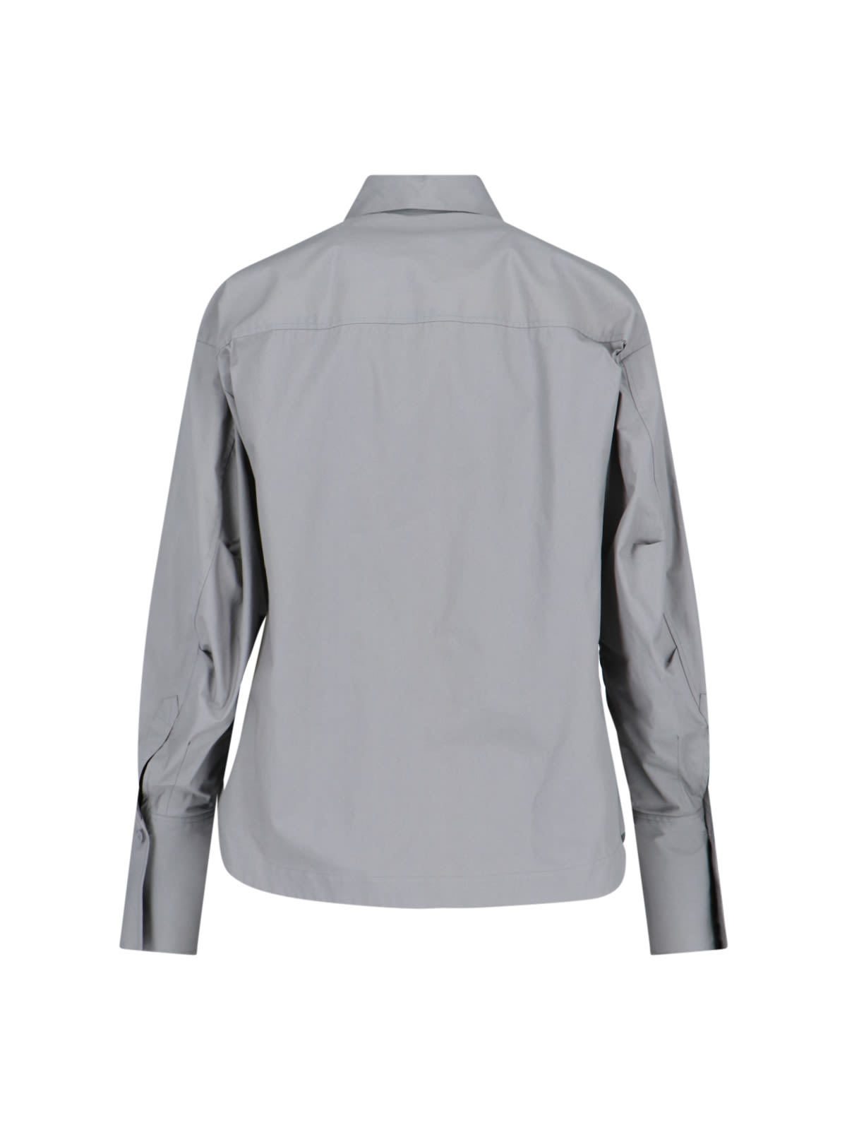 Shop Attico Eliza Slit Shirt In Gray