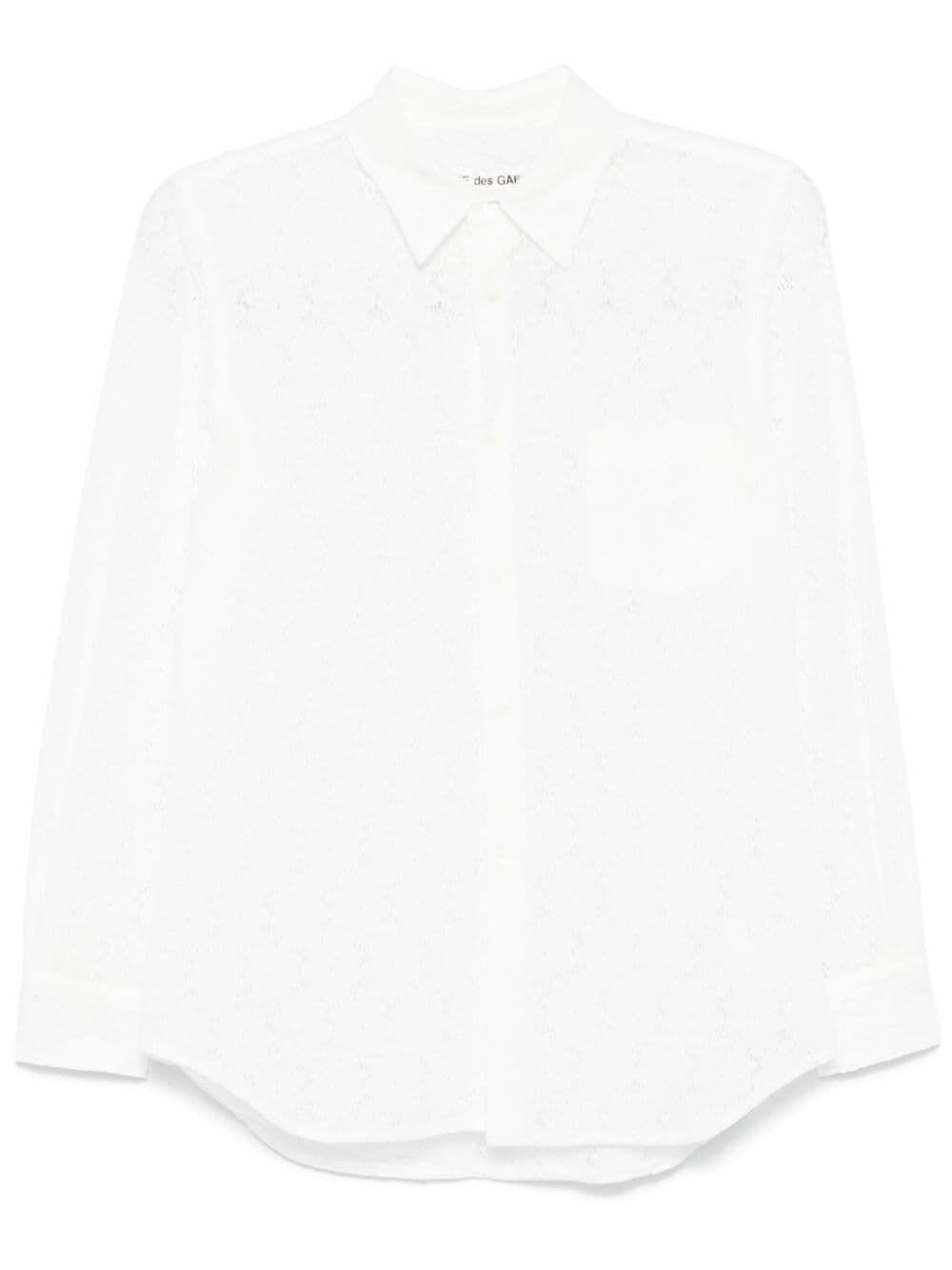 Shop Comme Des Garçons Ladie`s Blouse In Off White