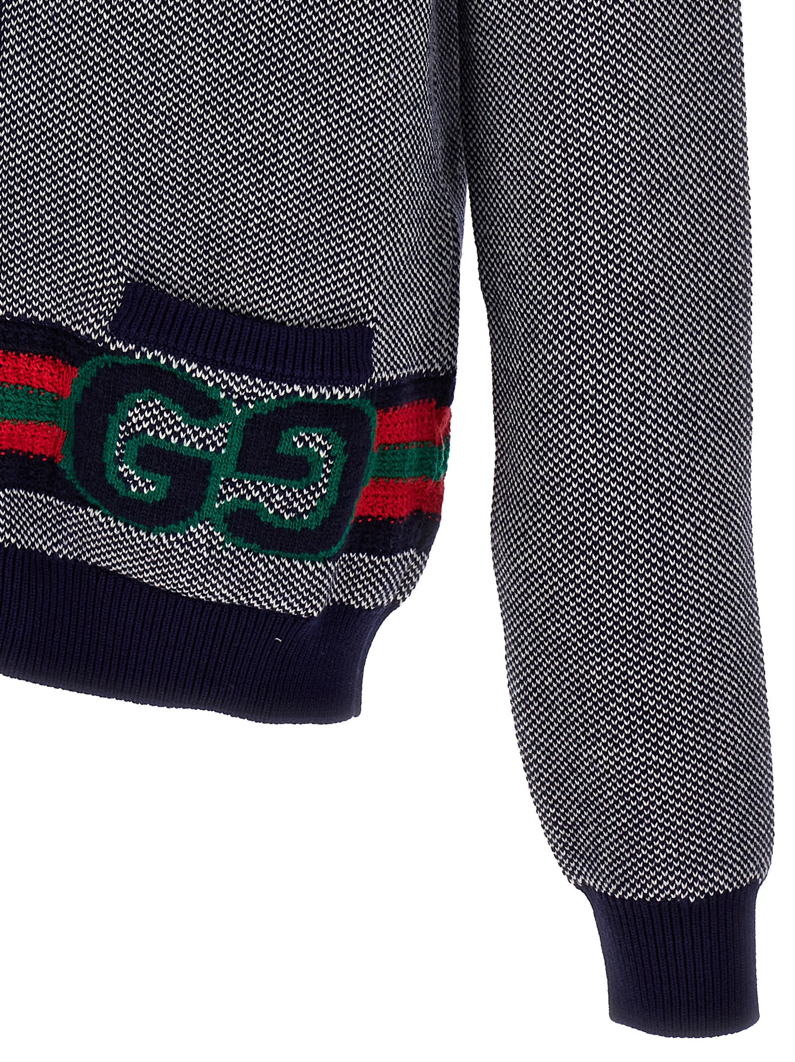 Shop Gucci Gg Cardigan In Blue