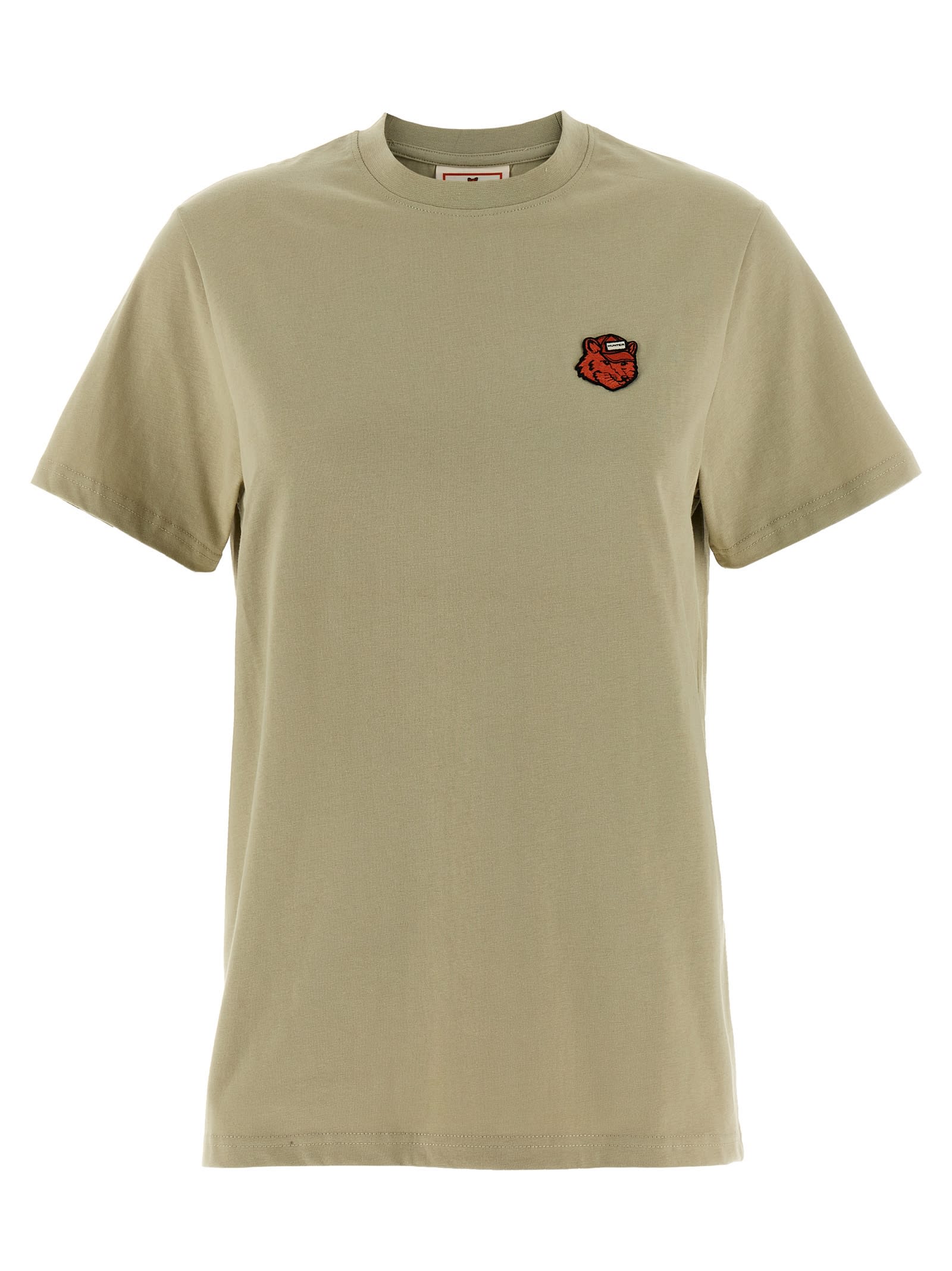 Maison Kitsuné Hunter Fox Head Short Sleeve T-shirt In Neutral