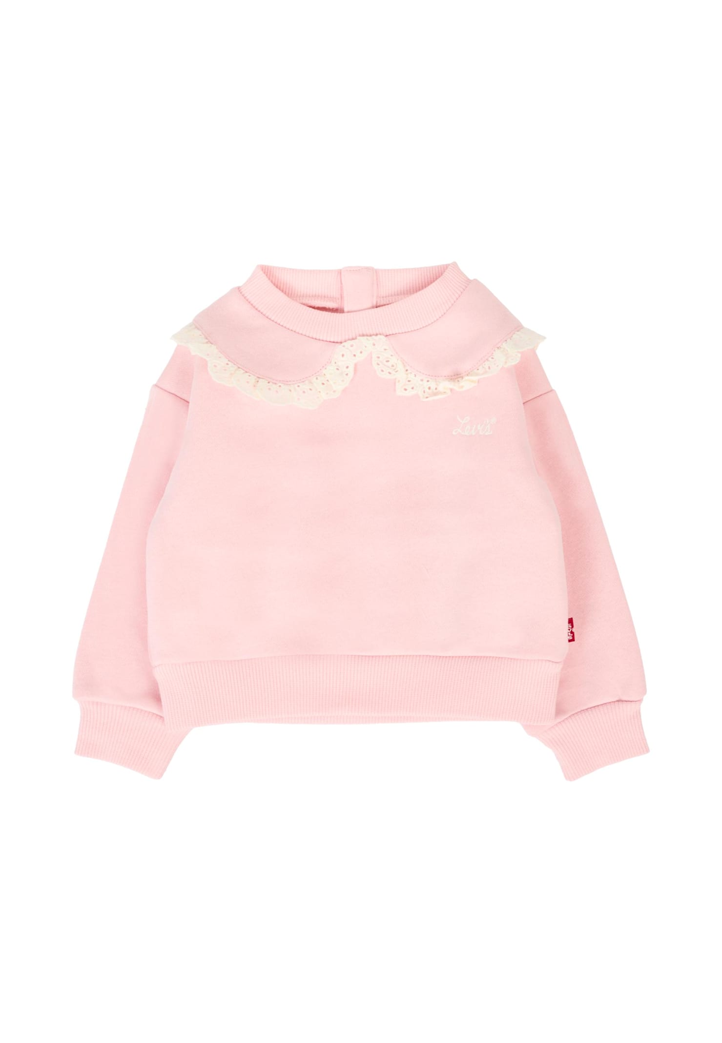 Levi's Pink Sweatshirt For Baby Girl With Logo In Animal Print