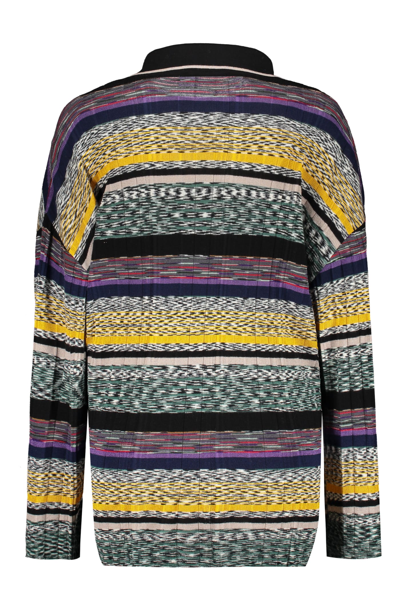Shop Missoni Wool Blend V-neck Sweater In Multicolor