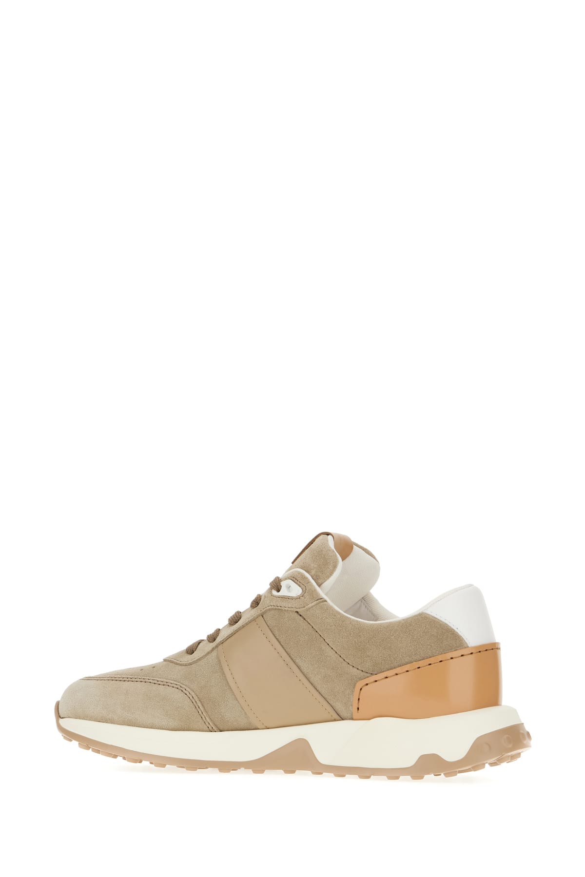 Shop Tod's Multicolor Suede Sneakers In Beige Brown