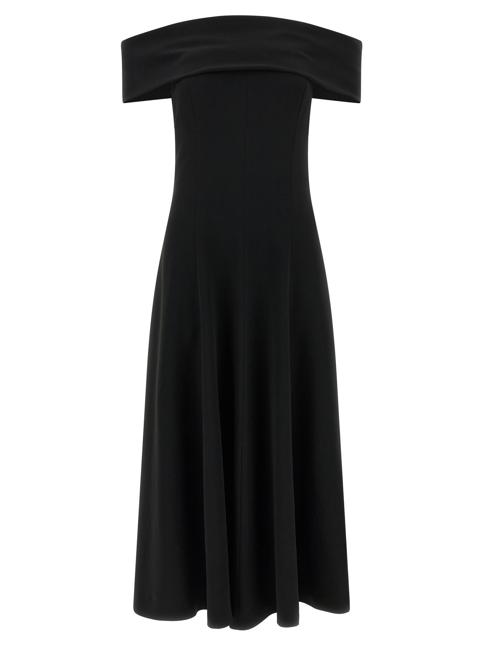 Alberta Ferretti Off-the-shoulder Evening Dress In Black