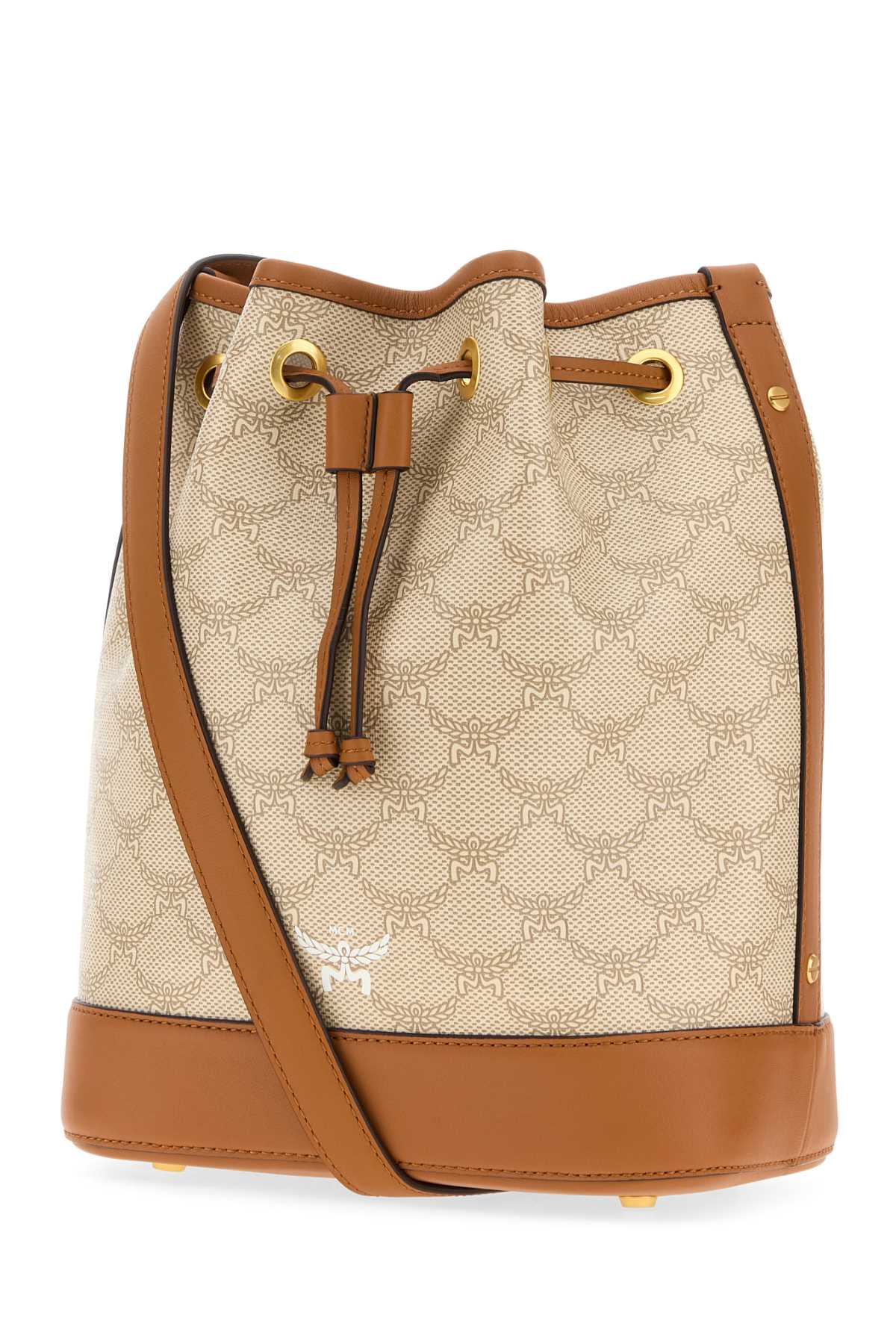 Mcm Printed Canvas Medium Himmel Bucket Bag