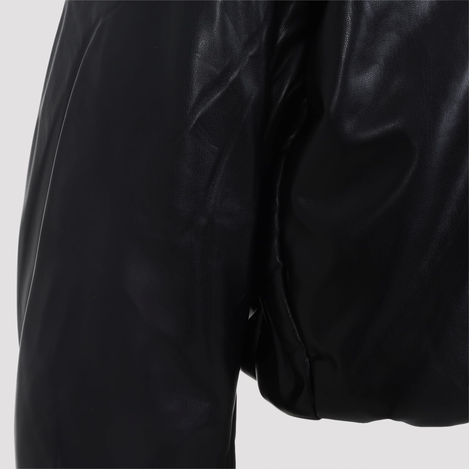 Acne Studios Hooded Faux Leather Jacket A90654le R In Black