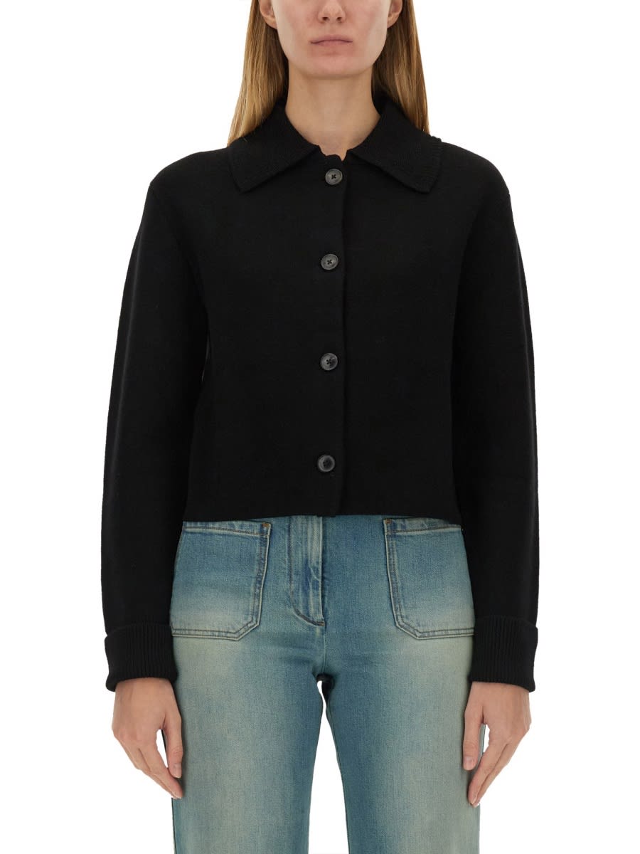 Shop Paul Smith Wool Cardigan In Black