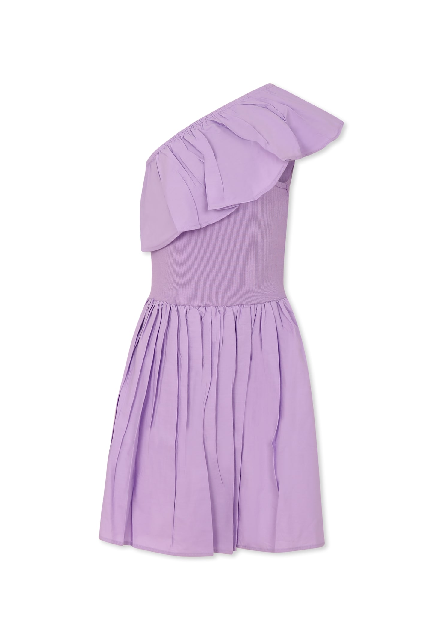 Molo Purple Dress For Girl In Violet