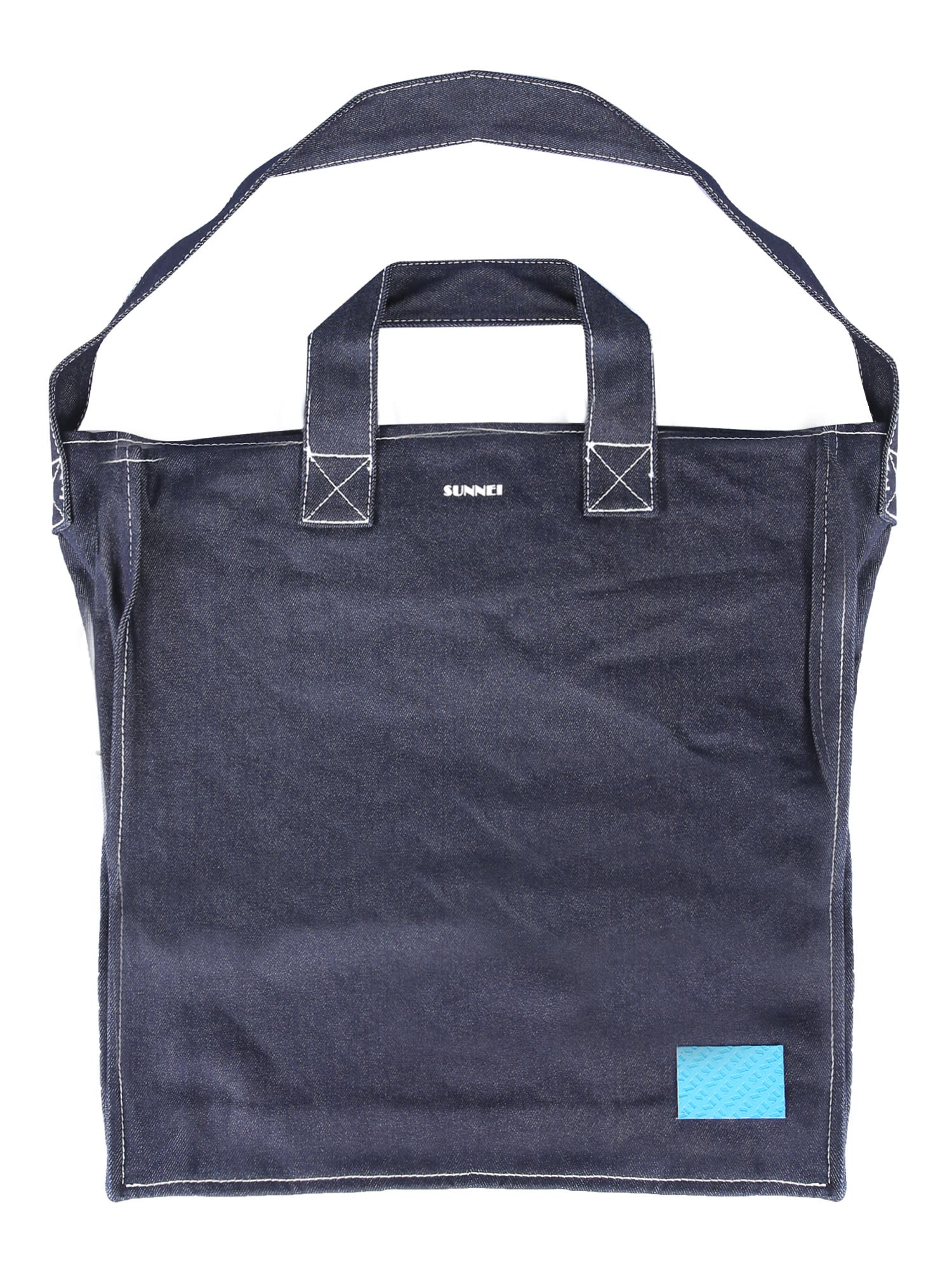 Sunnei Shopping Bag In Blue