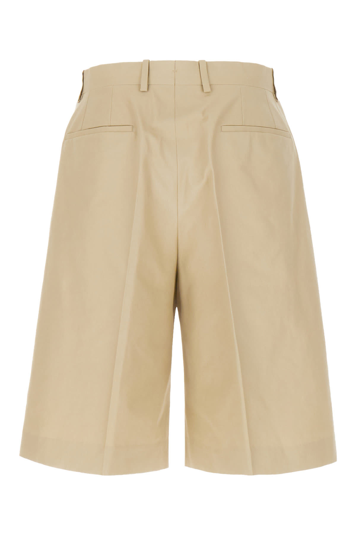 Shop Ferragamo Cappuccino Cotton Bermuda Shorts In Beige